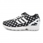 蔡依林同款 ZX Flux 黑白波点 女跑鞋  